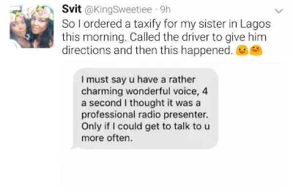 Taxify driver attempts to woo his passenger